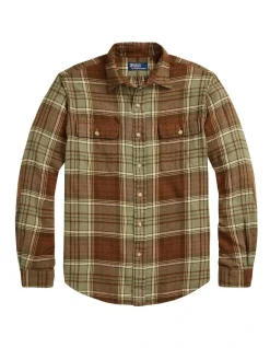 Polo Ralph Lauren Classic Fit Suede-Patch Twill Workshirt In Multi 7 Polo Ralph Lauren Classic Fit Suede-Patch Twill Workshirt In Multi -Nena & Pasadena Sales 993959110 4 720x928