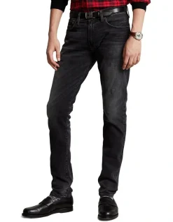 Polo Ralph Lauren Sullivan Slim Distressed Stretch Jean In Black