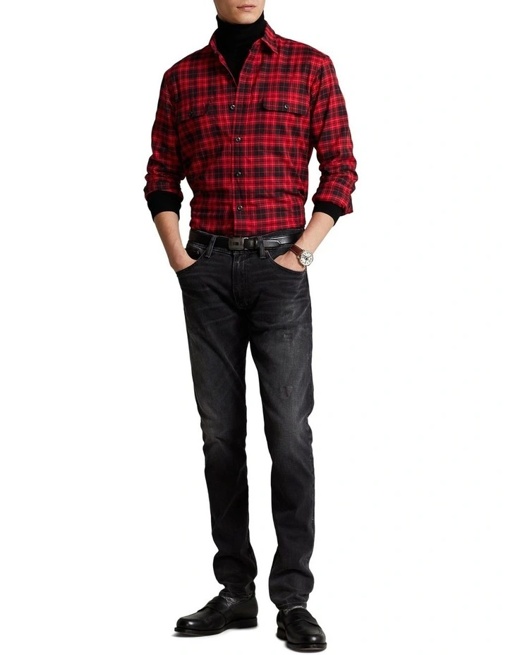 Polo Ralph Lauren Sullivan Slim Distressed Stretch Jean In Black - Image 3