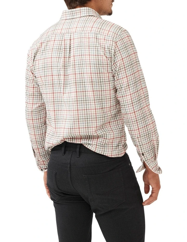 Rodd & Gunn Brookdale Long Sleeve Shirt In Wild Rose - Image 4